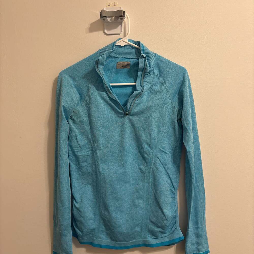 Athleta Fastest Track Half Zip Pullover in Blue